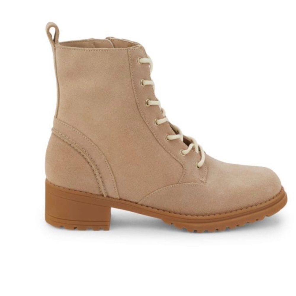 COLE HAAN  Camea Suede Waterproof Combat Boots.